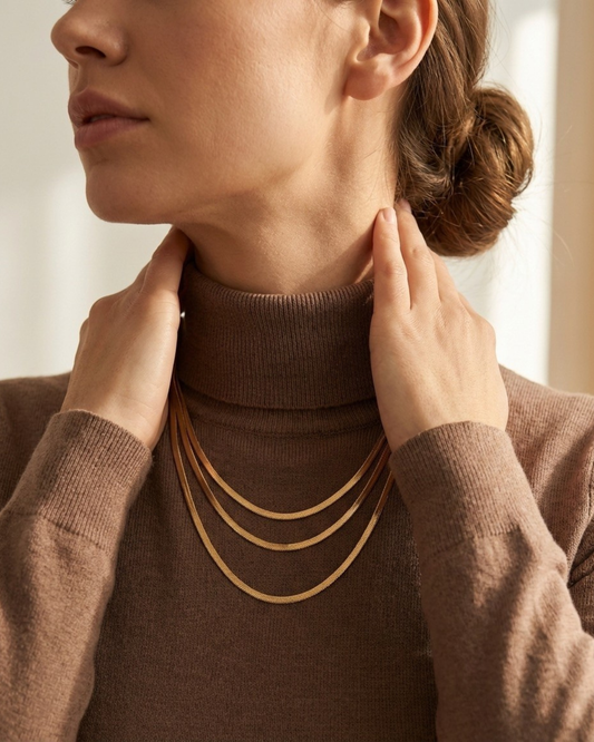 Trinity Snake Chain Necklace