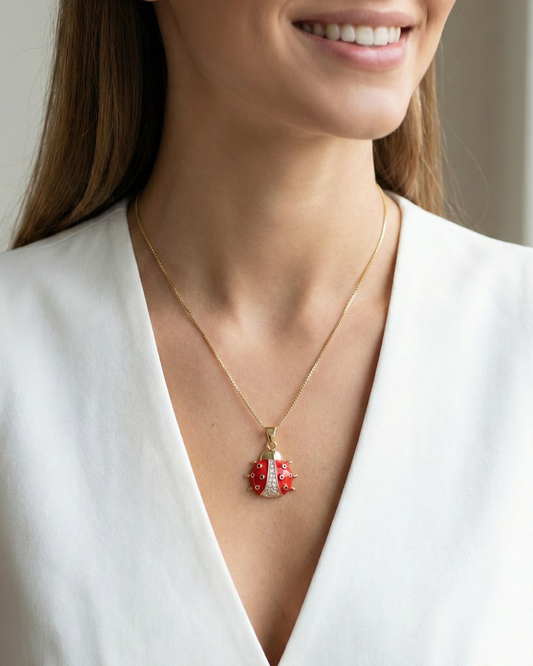 Beatrix Ladybug Necklace
