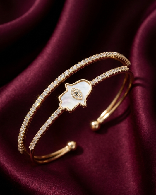 Asteria Hamsa Cuff