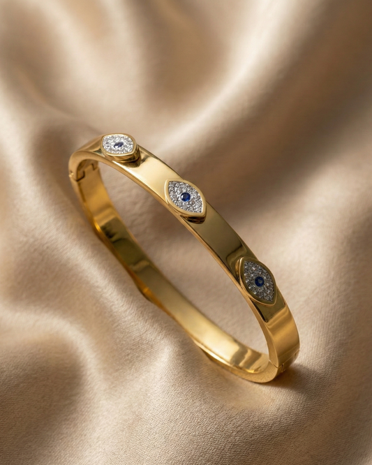 Sapphire Gaze Evil Eye Bangle