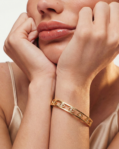 Mini Iris Evil Eye Bangle
